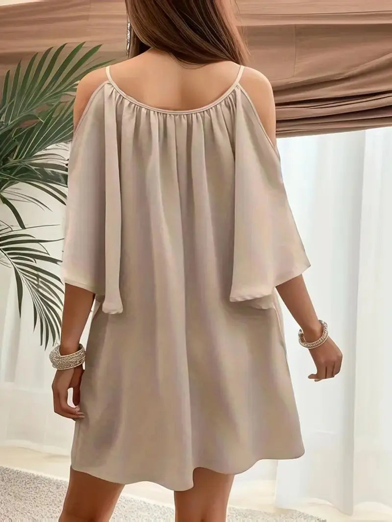 Solid-Color Strappy Dress — An Elegant, Stylish, and Casual Dress Perfect for Everyday Outdoor Wear