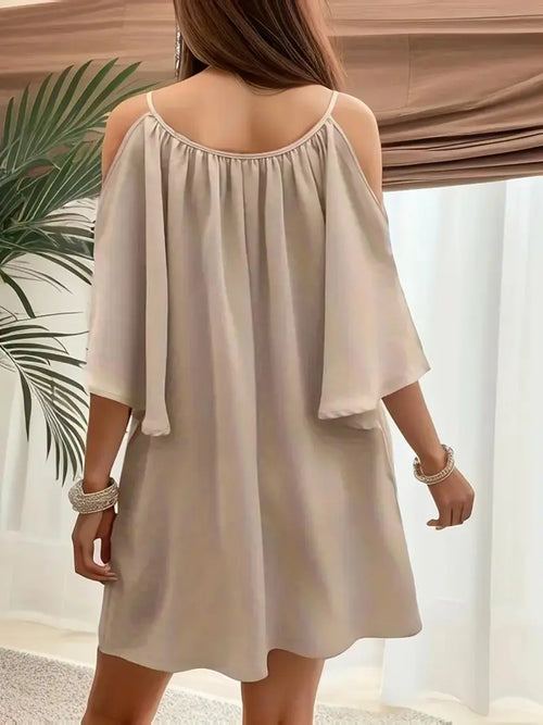Solid-Color Strappy Dress — An Elegant, Stylish, and Casual Dress Perfect for Everyday Outdoor Wear